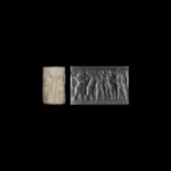 Western Asiatic Cylinder Seal with Combat Scene