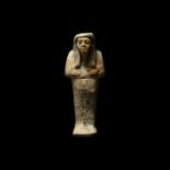 Large Egyptian Painted Hieroglyphic Shabti