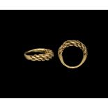 Viking Gold Plaited Ring