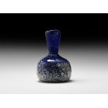 Roman Deep Blue Glass Flask