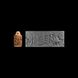 Western Asiatic Early Dynastic Cylinder Seal with Animals