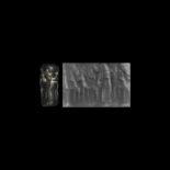 Western Asiatic Cylinder Seal with Frieze