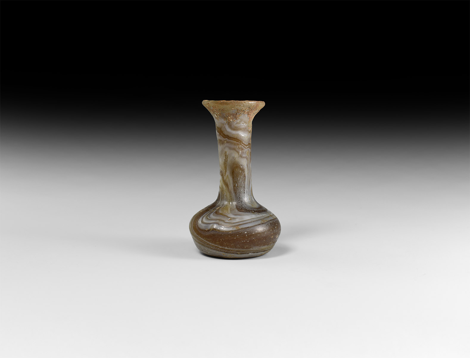 Roman Marbled Amber Glass Vase