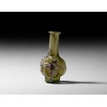 Roman Glass Head Flask