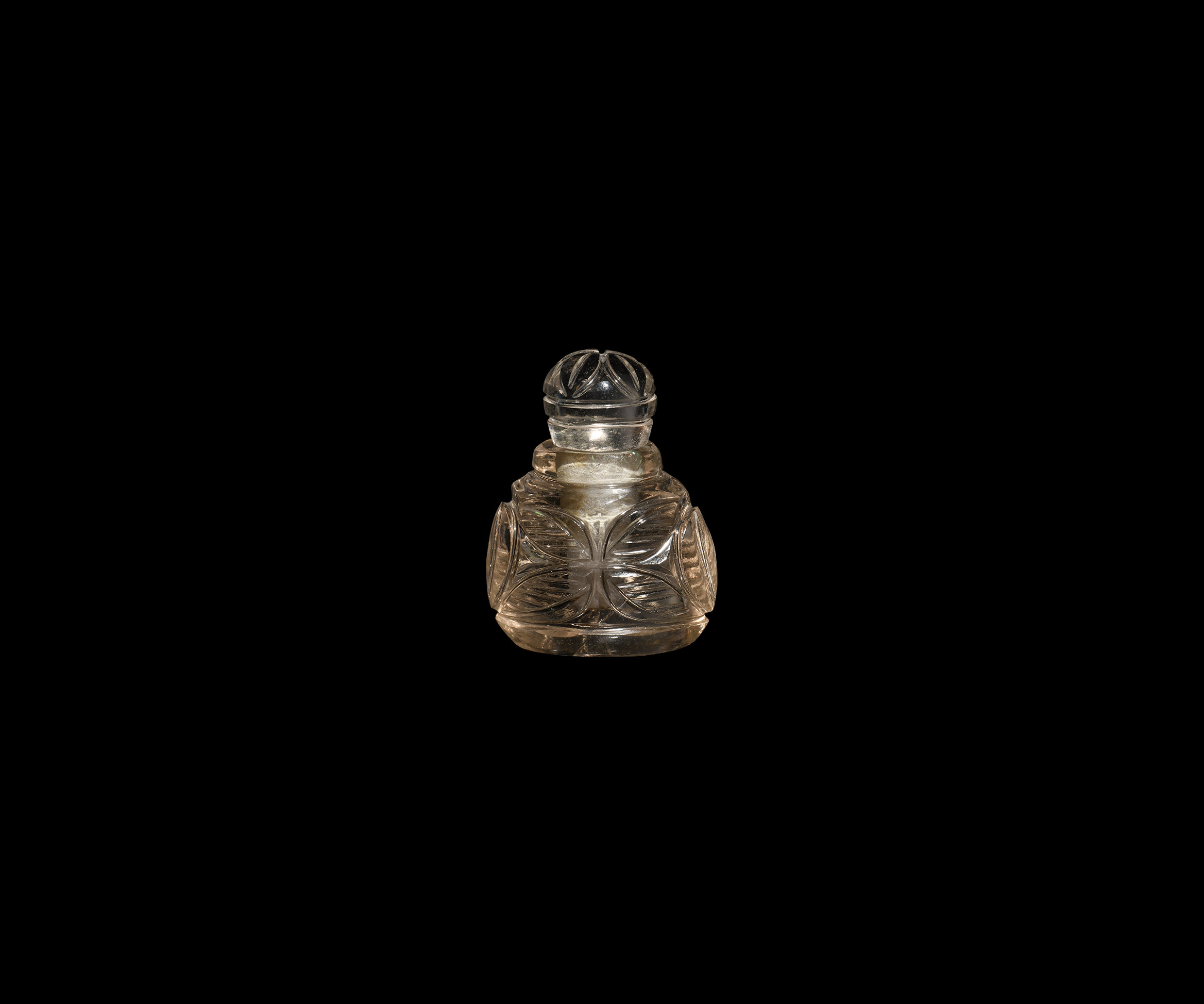 Indian Rock Crystal Perfume Vessel