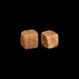 Roman Bone Dice Pair