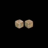 Roman Bone 'Loaded' Dice Pair