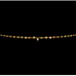 Roman Gold in Glass Bead Necklace