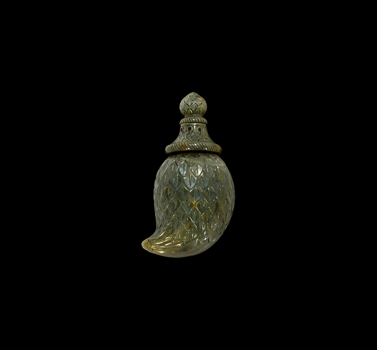 Indian Carved Jade Perfume Bottle