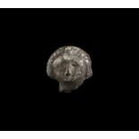 Phoenician Silver Goddess Head