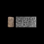 Western Asiatic Early Dynastic Cylinder Seal with Mythical Scene