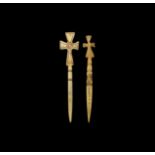 Byzantine Bone Cross Pin Group