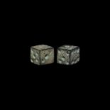 Roman Bronze Dice Pair