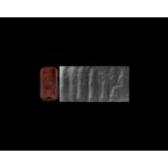 Large Western Asiatic Neo-Sumerian Cylinder Seal with Presentation Scene
