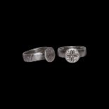 Post Medieval Silver Ring with Floral Cross