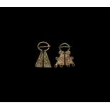 Viking Mordvinian Brooch Pair