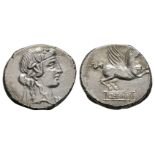 Q Titius - Pegasus Denarius