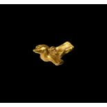 Roman Gold Flying Bird Pendant