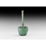 Islamic Green Glass Honeycomb Vessel