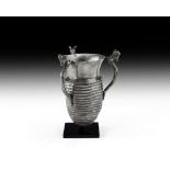 Western Asiatic Achaemenid Silver Amphora with Ram Handles