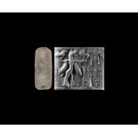 Western Asiatic Middle-Assyrian Cylinder Seal with Lion-Griffin