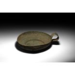 Large Roman Bronze Pan with Loop Handle