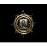 Medieval Gilt Silver Spanish Pendant