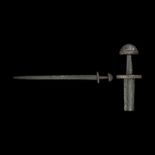 Viking Sword with Silver Inlaid Hilt