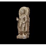 Large Gandharan Standing Buddha Figure