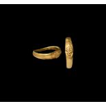 Roman Gold Ring with Grape Bunch