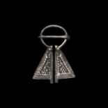 Viking Mordvinian-Type Silver Omega Brooch