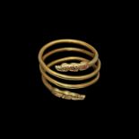 Scythian Gold 'Arm Ring' with Wolf Terminals