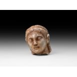 Roman Marble Head of a Youth