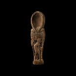 Egyptian Wooden Spoon with Figures