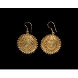 Indian GIlt Filigree Earring Pair