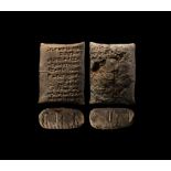 Western Asiatic Old Babylonian Envelope with Enclosed Tablet