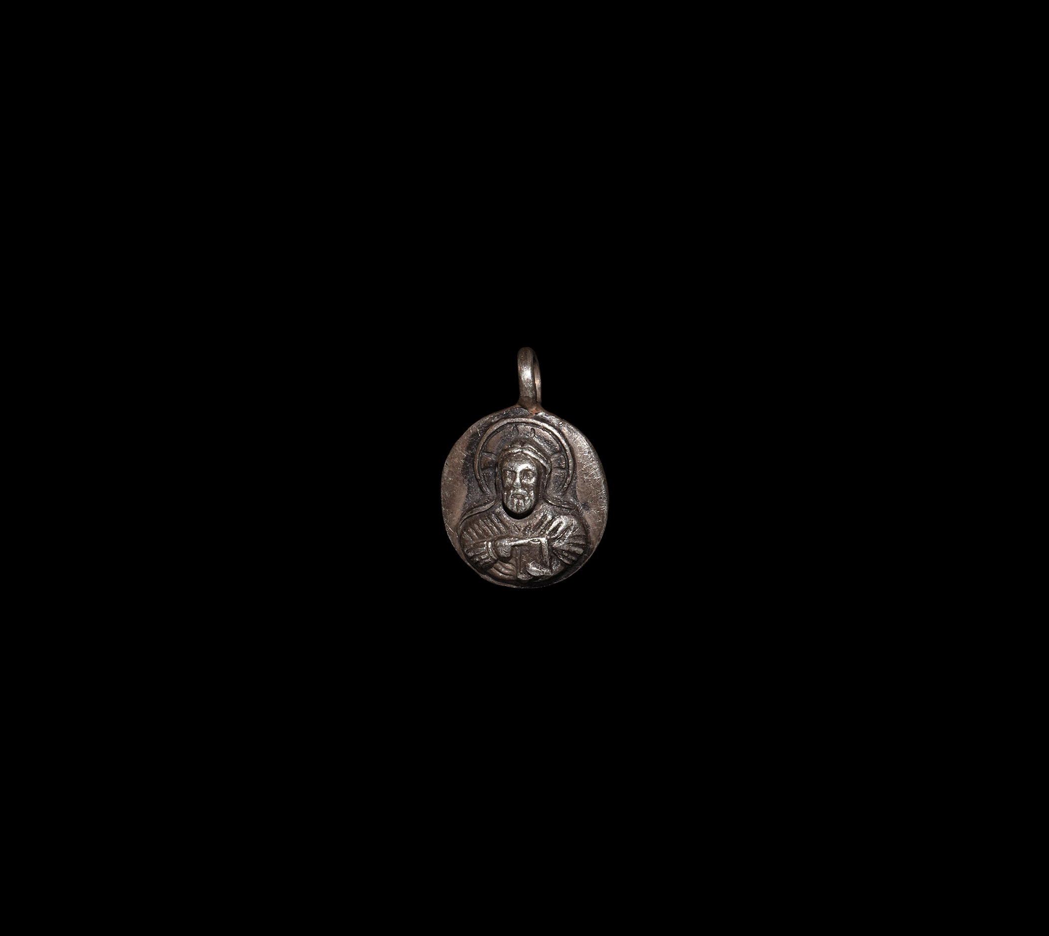 Post Medieval Silver Pendant with St John