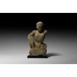 Gandharan Seated Atlas Figure