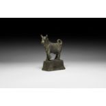 Roman Bull on Stand Statuette