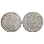 George III - 1787 - No Hearts Sixpence