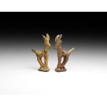 Western Asiatic Luristan Antelope Statuette Group