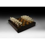 Natural History - Siberian Carved Fossil Mammoth Tusk Chess Set