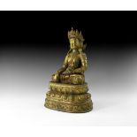 Tibetan Gilt Meditating Buddha