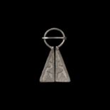 Viking Mordvinian-Type Silver Omega Brooch