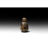 Pre-Columbian Chavin Lidded Vessel with Applicator