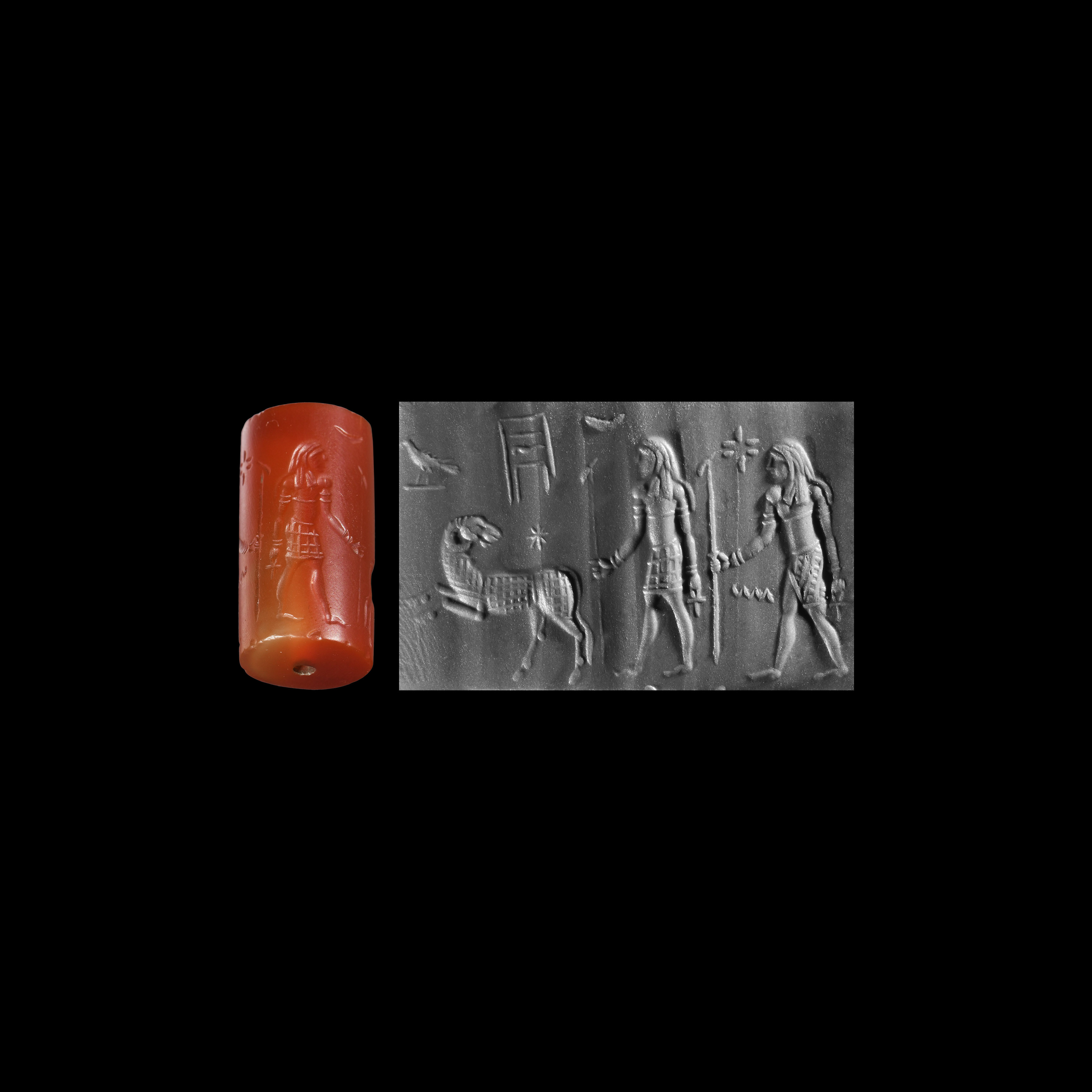 Aegypto-Phoenician Cylinder Seal with Procession of Gods