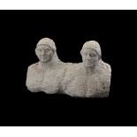 Western Asiatic Nabataean Conjoined Busts