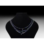 Roman Blue Glass Bead Necklace String Group