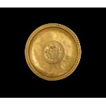 Hellenistic or Thracian Gold Libation Dish with Offering Scene
