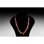 Greek Carnelian Bead Necklace String